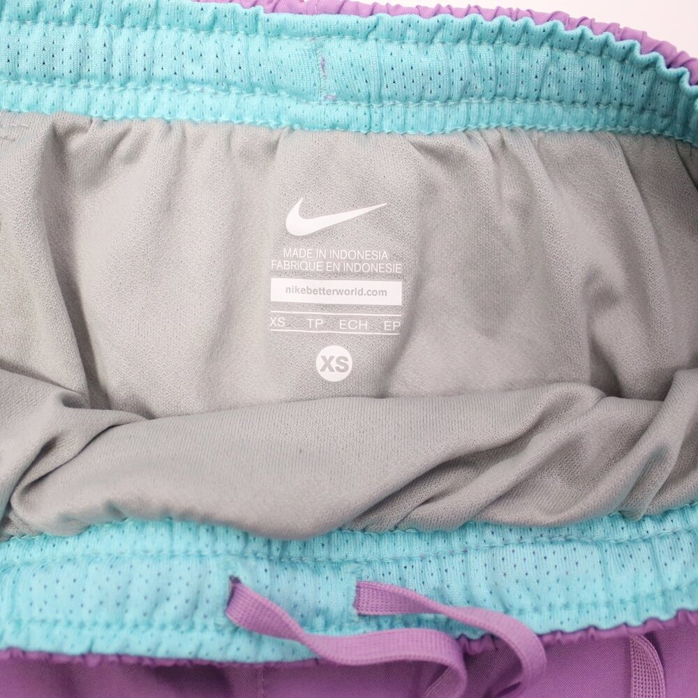 Nike Dri-Fit Womens XS Purple/Teal 5K Lined Running Shorts - Picture 5 of 5
